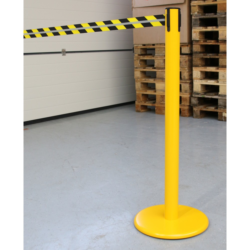 Productafbeelding nr. 4: RS-GUIDESYSTEMS® afzetpaal met lint GLA 45-E REFLECTO, lengte 2,3 m, breedte 50 mm, paal geel, lint zwart/geel