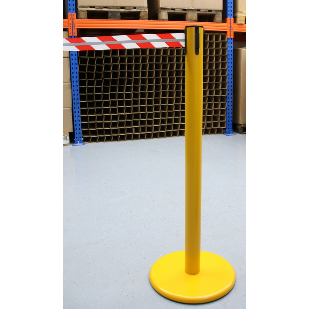 Productafbeelding nr. 3: RS-GUIDESYSTEMS® afzetpaal met lint GLA 45-E REFLECTO, lengte 2,3 m, breedte 50 mm, paal geel, lint rood/wit