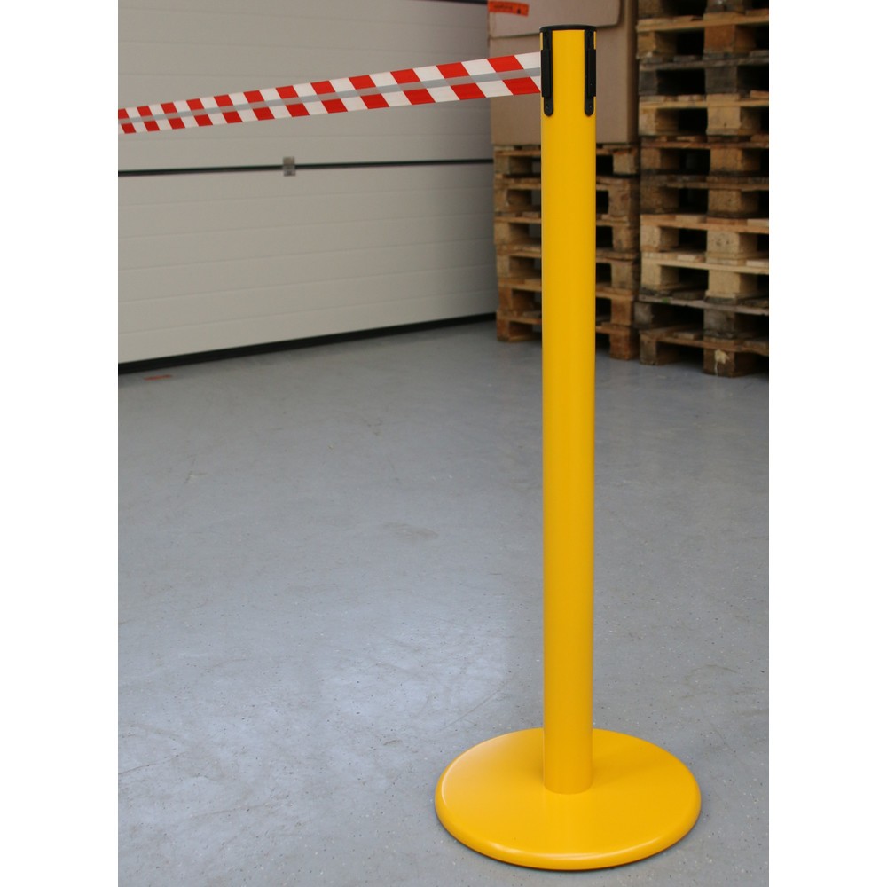 Productafbeelding nr. 4: RS-GUIDESYSTEMS® afzetpaal met lint GLA 45-E REFLECTO, lengte 3,5 m, breedte 50 mm, paal geel, lint rood/wit