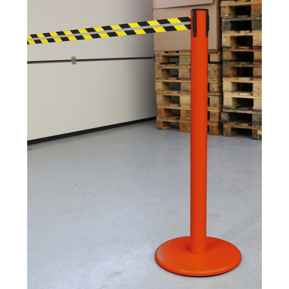 Productafbeelding nr. 4: RS-GUIDESYSTEMS® afzetpaal met lint GLA 45-D REFLECTO, lengte 3,5 m, breedte 50 mm, paal rood, lint zwart/geel