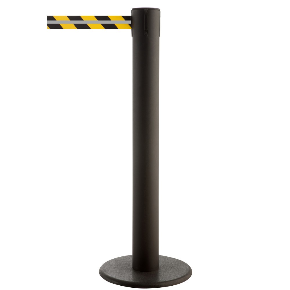 Productafbeelding nr. 1: RS-GUIDESYSTEMS® afzetpaal met lint GLA 85-J REFLECTO, lengte 7 m, breedte 50 mm, paal zwart, lint zwart/geel