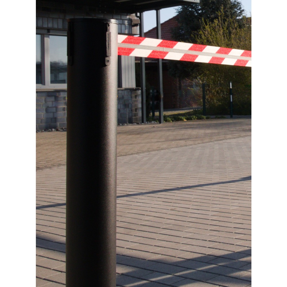 Productafbeelding nr. 3: RS-GUIDESYSTEMS® afzetpaal met lint GLA 85-J REFLECTO, lengte 7 m, breedte 50 mm, paal zwart, lint rood/wit