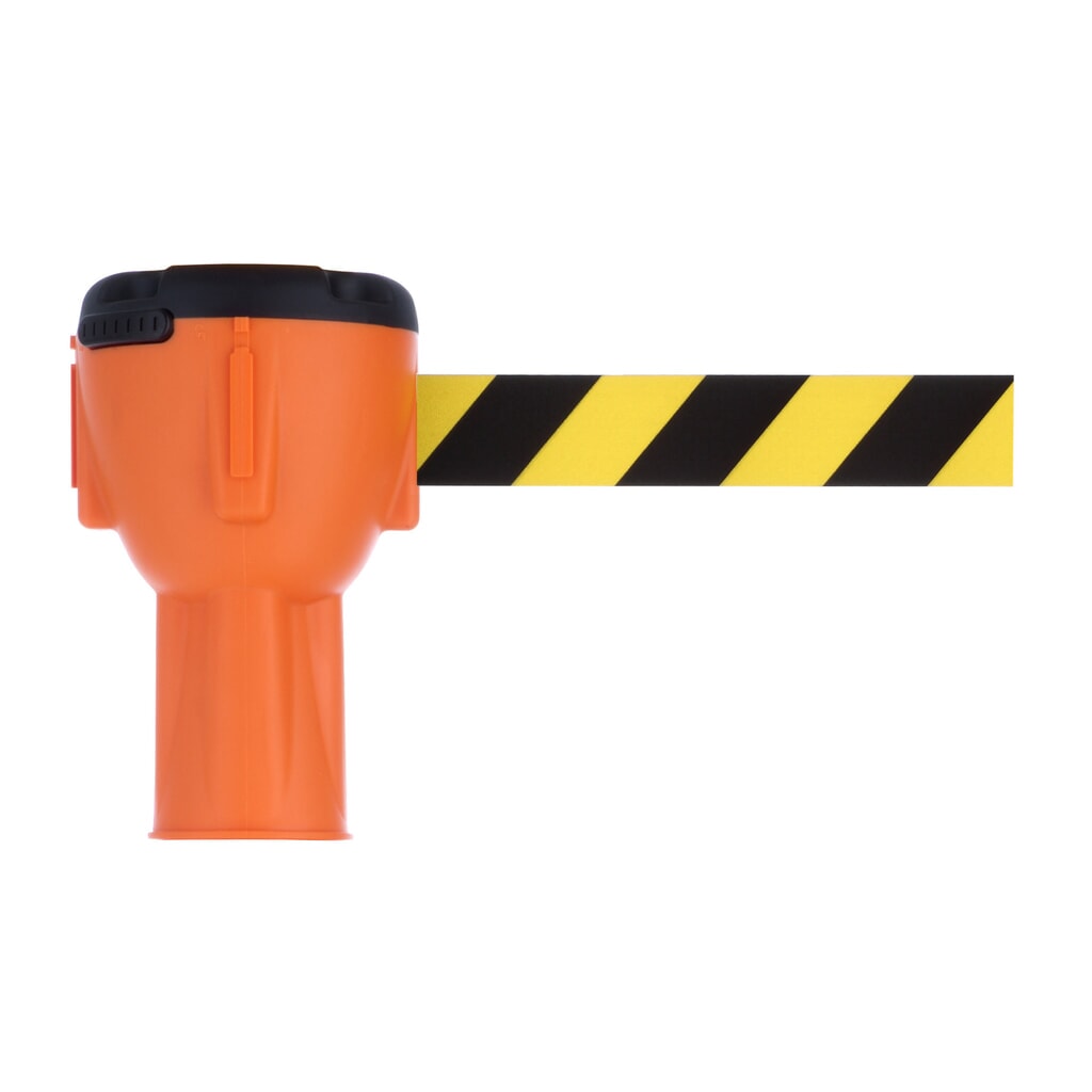 Product afbeelding: RS-GUIDESYSTEMS® verkeerskegelopzetstuk SK 900, lengte 9 m, behuizing oranje, lint zwart/geel