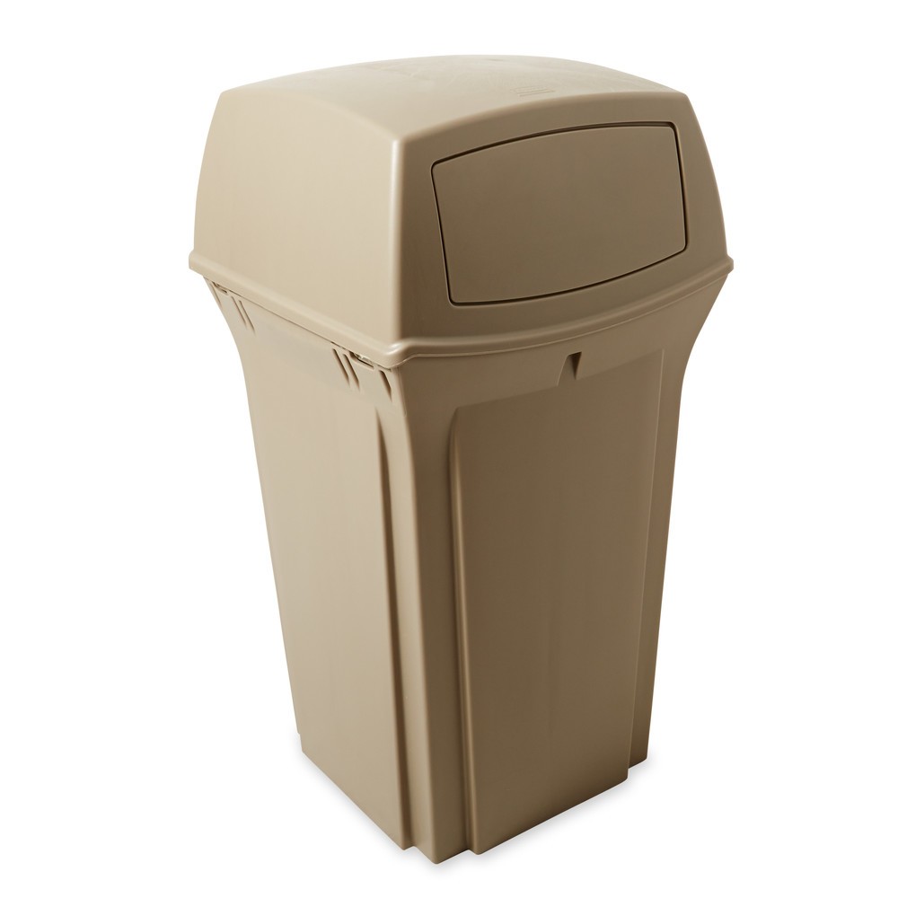Productafbeelding nr. 1: Rubbermaid Ranger® Afvalcontainer, 2 Flaps, 132,5 liter, Beige