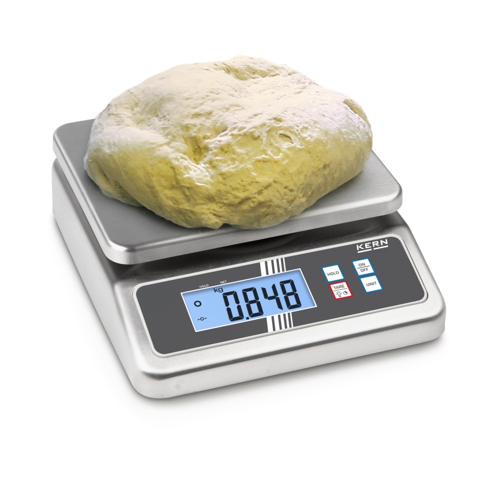 Productafbeelding nr. 2: Rvs tafelweegschaal KERN FOB 10K-3NL, beschermingsklasse IP 67, weegbereik max. 8/15 kg