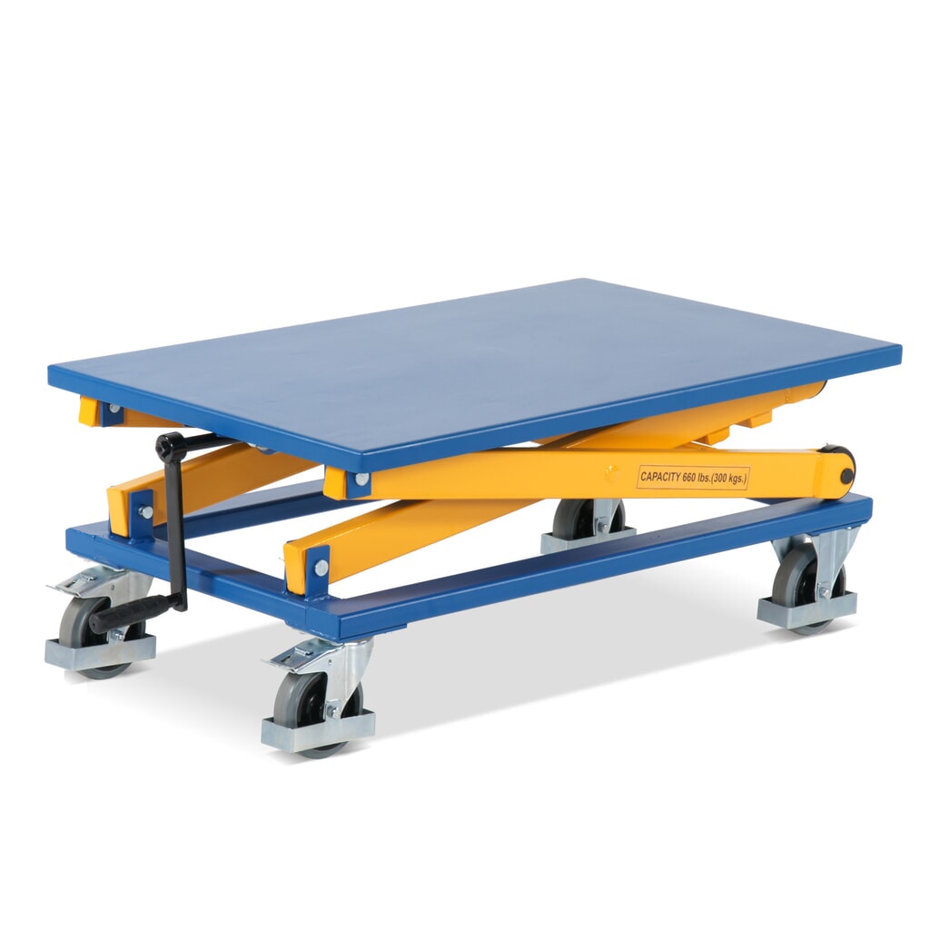 Schaarheftafel met spindel, capaciteit 300 kg, platform van 950 x 600 mm Productafbeelding nr. 3: Schaarheftafel met spindel, capaciteit 300 kg, platform van 950 x 600 mm