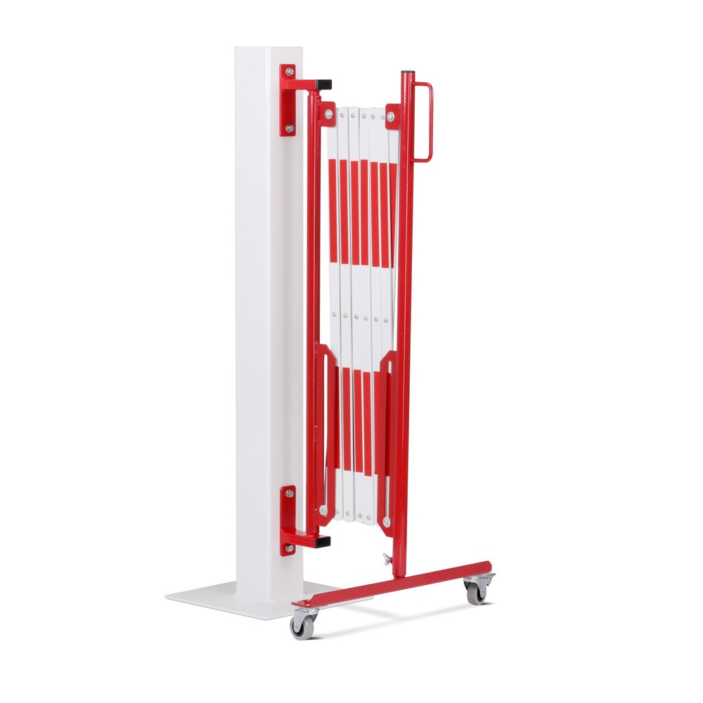 Productafbeelding nr. 2: Schaarhek, wiel aan één zijde, wandmontage, breedte 3.600 mm, rood/wit