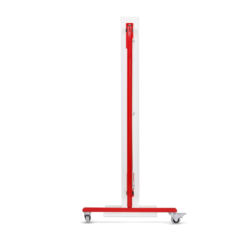 Productafbeelding nr. 3: Schaarhek, wiel aan één zijde, wandmontage, breedte 3.600 mm, rood/wit