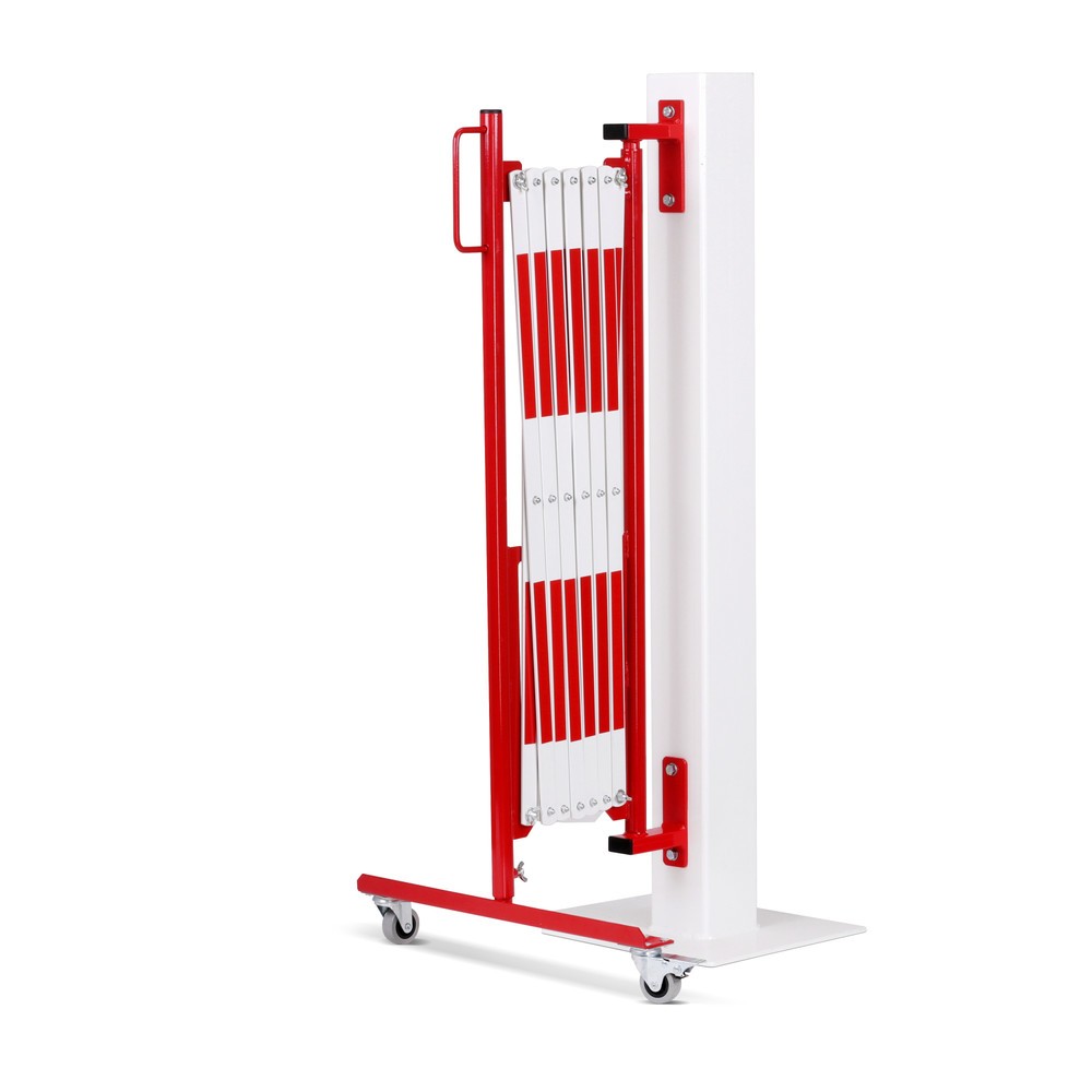 Productafbeelding nr. 4: Schaarhek, wiel aan één zijde, wandmontage, breedte 3.600 mm, rood/wit