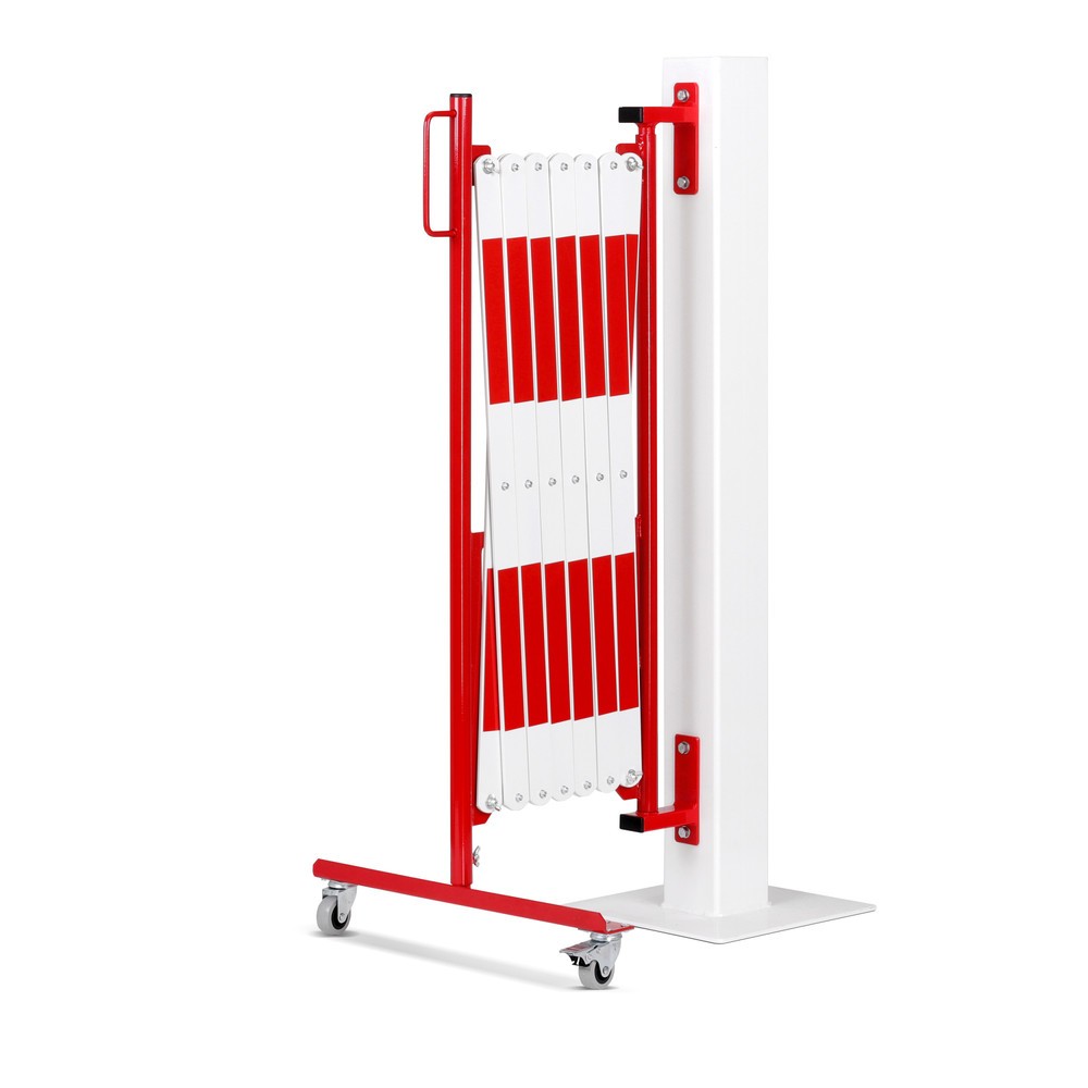 Productafbeelding nr. 4: Schaarhek, wiel aan één zijde, wandmontage, breedte 4.000 mm, rood/wit