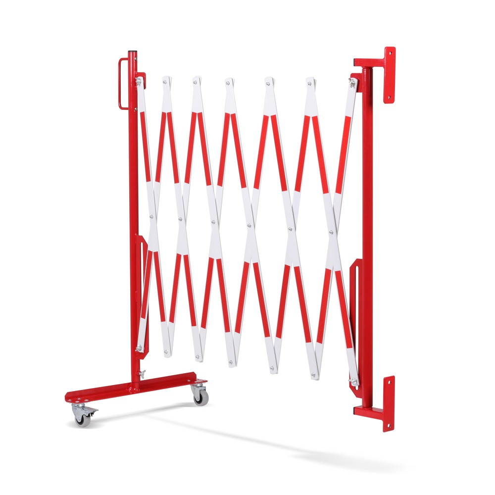 Productafbeelding nr. 6: Schaarhek, wiel aan één zijde, wandmontage, breedte 3.600 mm, rood/wit