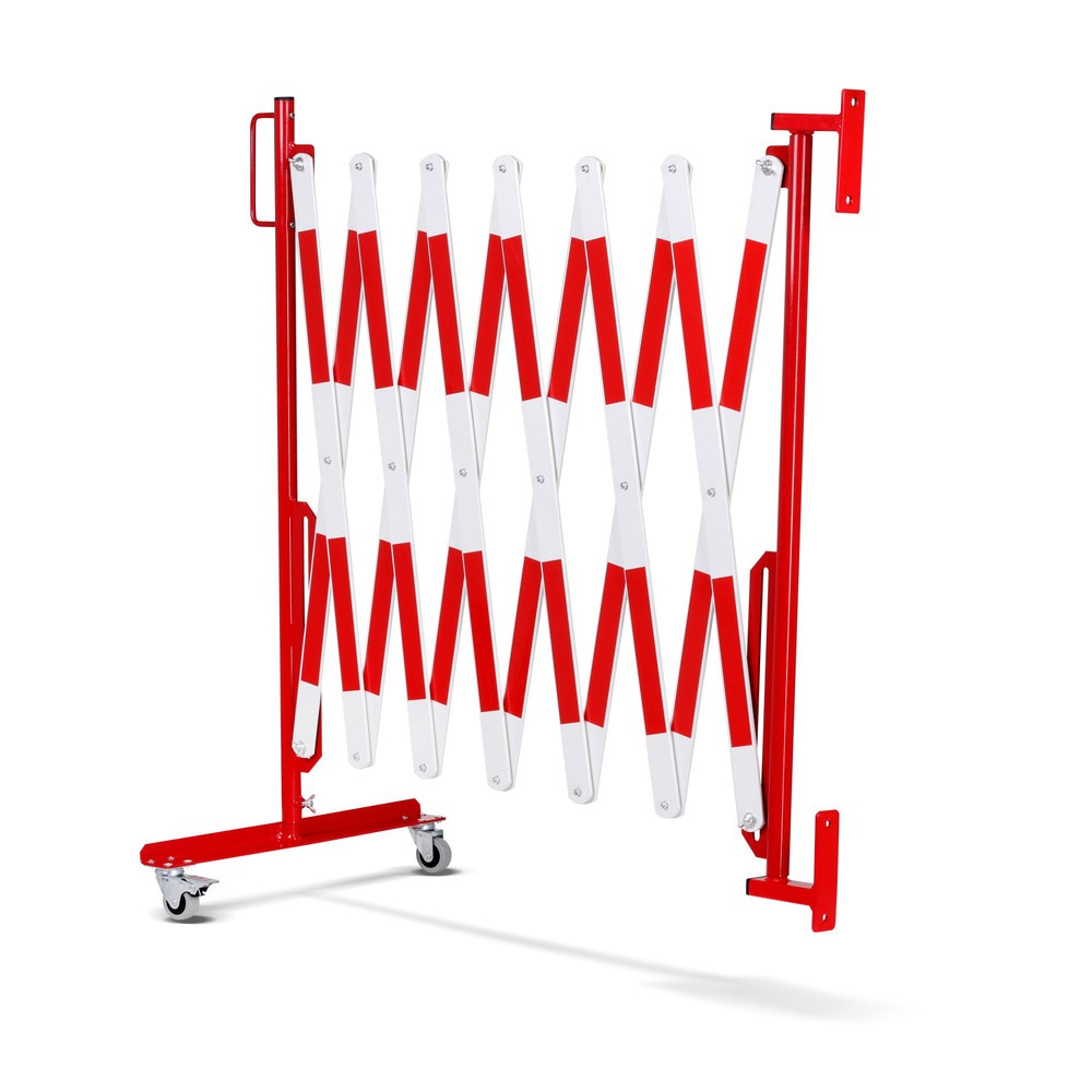 Productafbeelding nr. 6: Schaarhek, wiel aan één zijde, wandmontage, breedte 4.000 mm, rood/wit