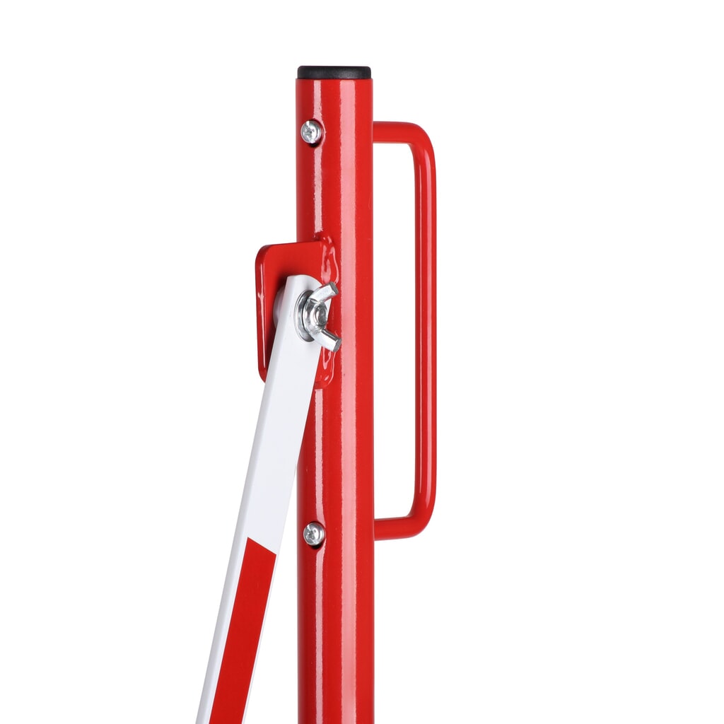 Schaarhek, voetjes aan beide zijden, breedte 3.600 mm, rood/wit Productafbeelding nr. 9: Schaarhek, voetjes aan beide zijden, breedte 3.600 mm, rood/wit