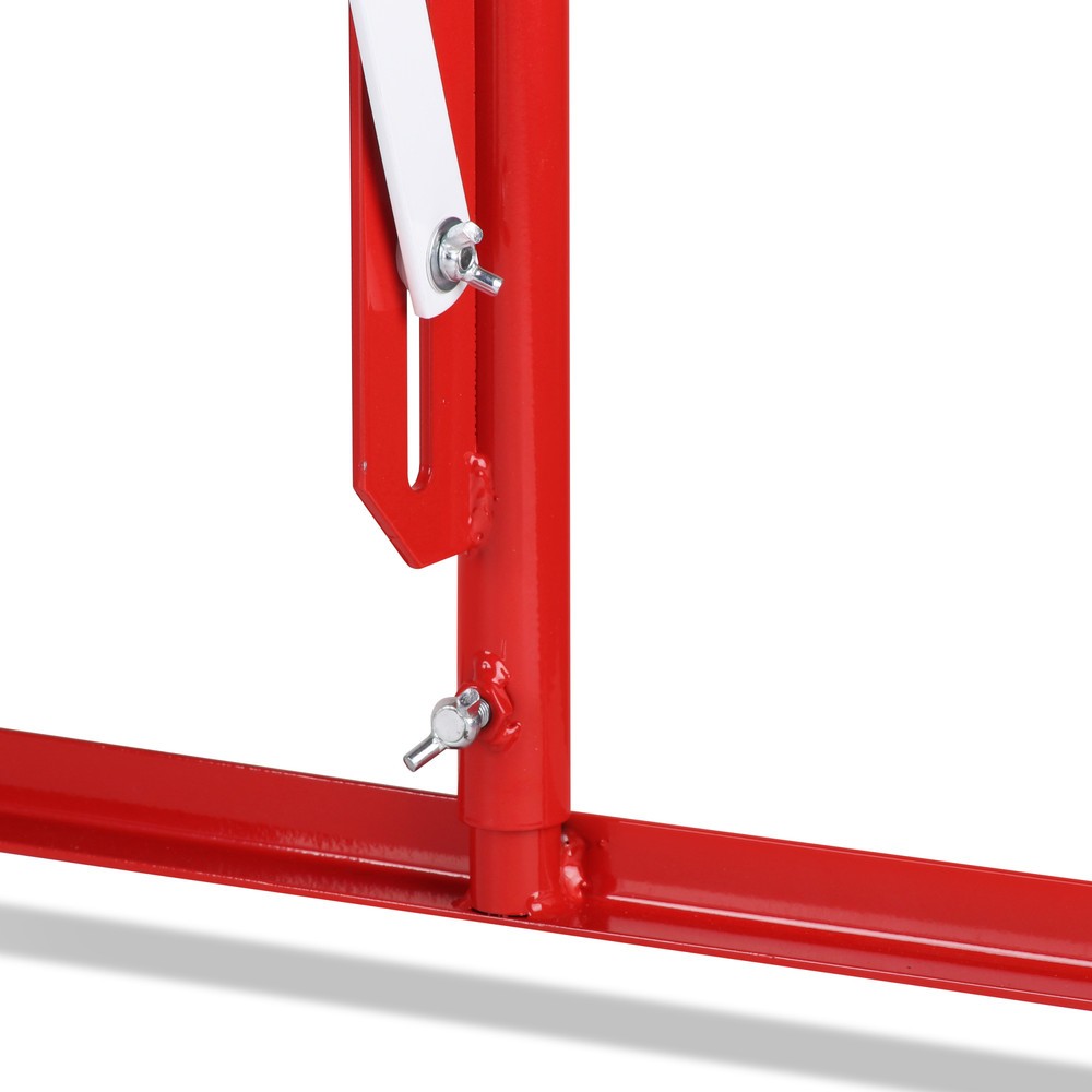 Productafbeelding nr. 10: Schaarhek, voetjes aan beide zijden, breedte 3.600 mm, rood/wit