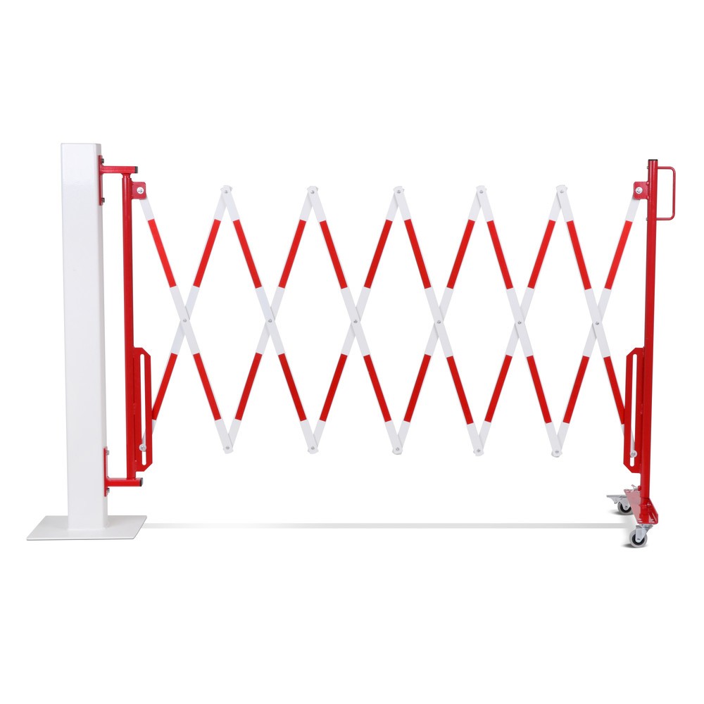 Productafbeelding nr. 11: Schaarhek, wiel aan één zijde, wandmontage, breedte 3.600 mm, rood/wit