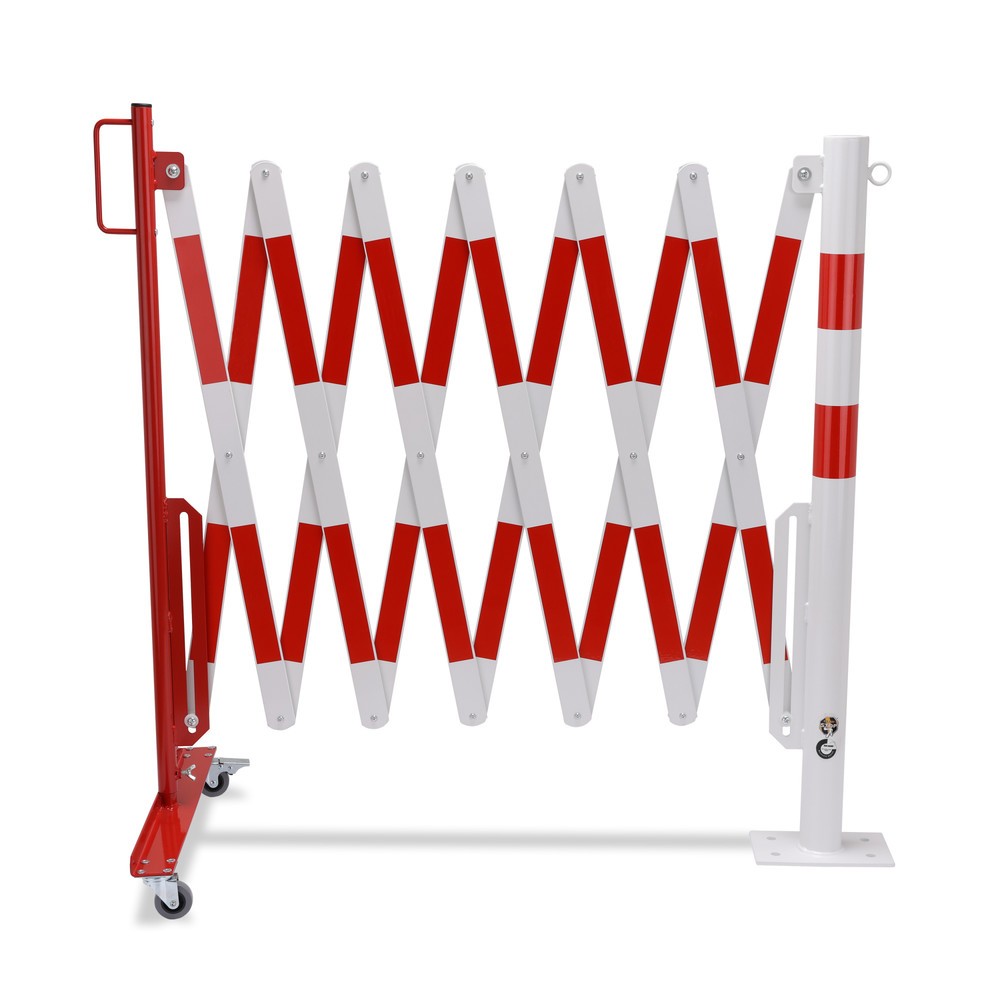 Productafbeelding nr. 5: Schaarhek met afzetpaal, Ø 60 mm, breedte 4.000 mm, rood/wit
