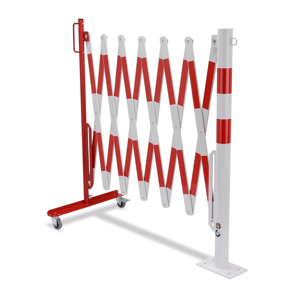 Productafbeelding nr. 6: Schaarhek met afzetpaal, Ø 60 mm, breedte 4.000 mm, rood/wit