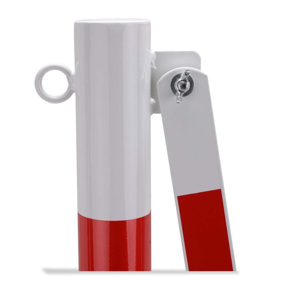 Productafbeelding nr. 9: Schaarhek met afzetpaal, Ø 60 mm, breedte 4.000 mm, rood/wit