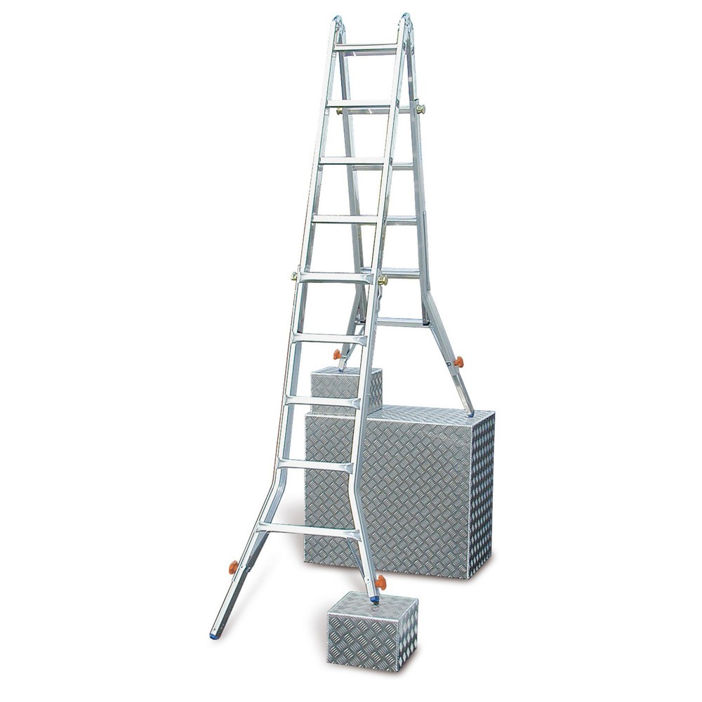 Product afbeelding: Scharnier-telescoopladder KRAUSE® met 4 geïntegreerde boomverlengingen, max. lengte 4,20 m