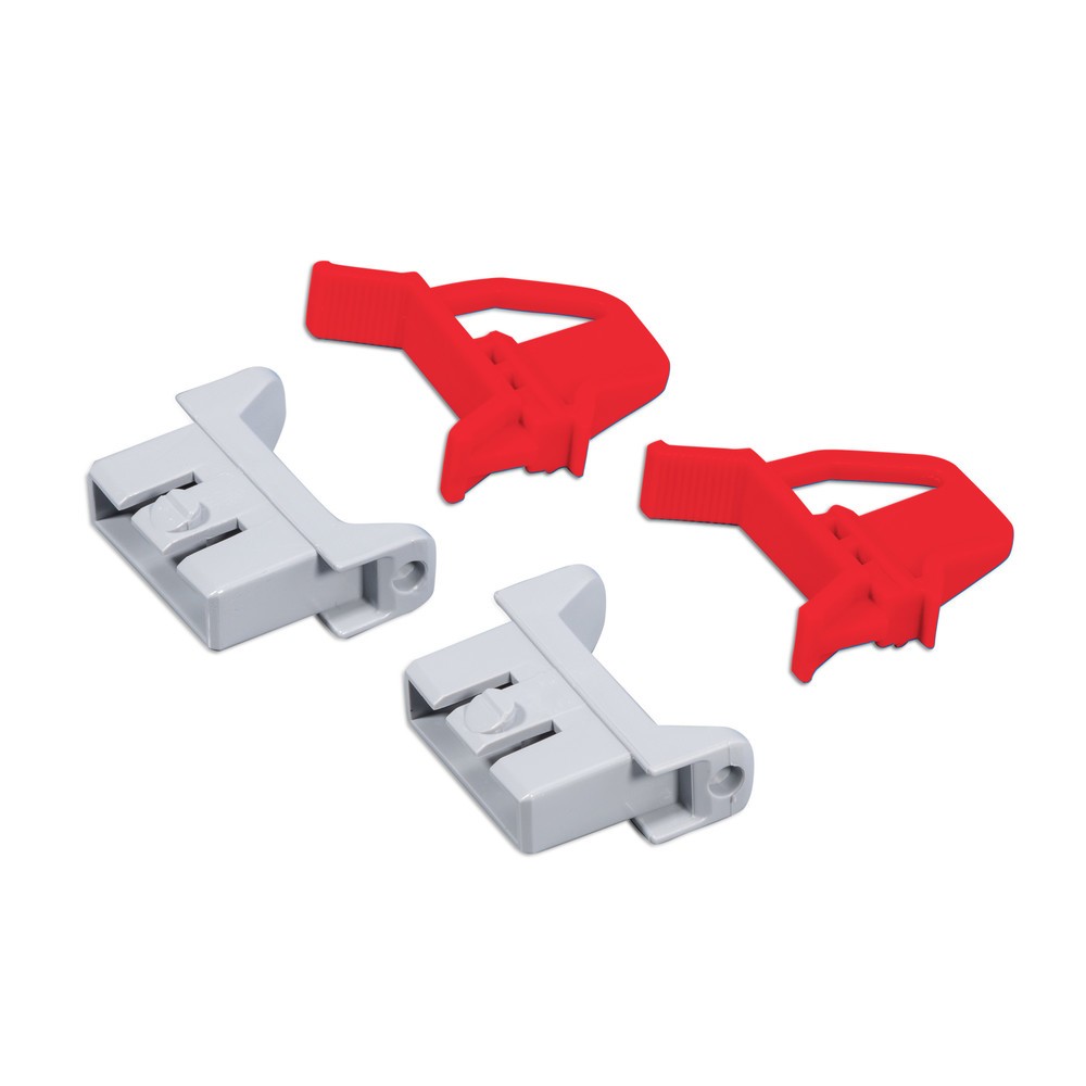 Product afbeelding: Scharniersluitingen, 4-delig, voor euro-stapelbak, rood