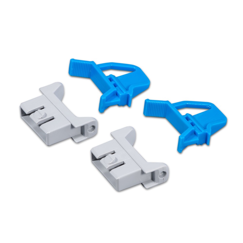 Product afbeelding: Scharniersluitingen, 4-delig, voor euro-stapelbak, blauw