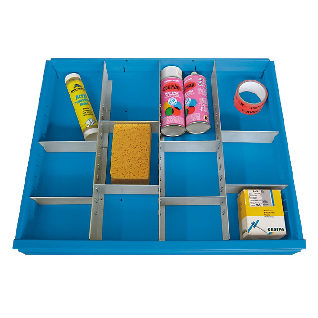 Scheidings- en inhaakwanden voor ladekast PAVOY, 8 IW, voor fronthoogte 125 mm Product afbeelding: Scheidings- en inhaakwanden voor ladekast PAVOY, 8 IW, voor fronthoogte 125 mm