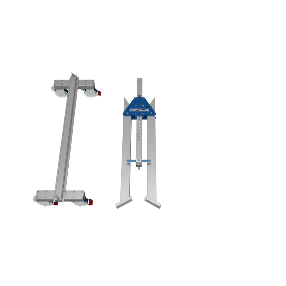 Productafbeelding nr. 3: Aluminium portaalkraan met deelbare dubbele traverse, verrijdbaar, inhaakpunt 2.613-3.363 mm, draagvermogen 2.000 kg
