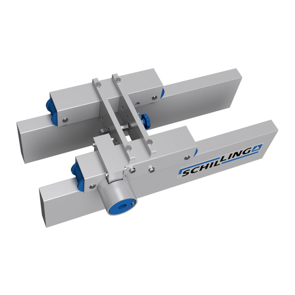 Productafbeelding nr. 13: Aluminium portaalkraan met deelbare dubbele traverse, verrijdbaar, inhaakpunt 2.613-3.363 mm, draagvermogen 2.000 kg
