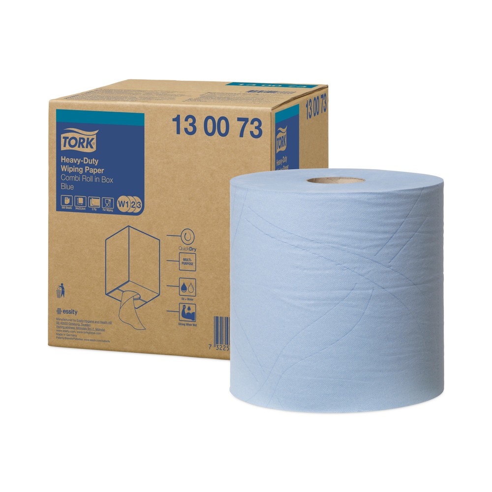 Product afbeelding: Poetsdoekjes TORK® Extra sterk, h x b 340 x 235 mm, 1 rol, blauw