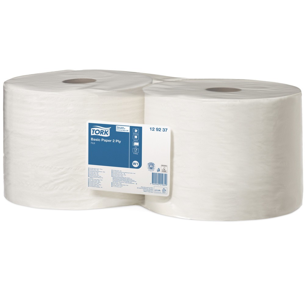 Product afbeelding: Poetsdoekjes TORK® Extra sterk, h x b 340 x 235 mm, 2 rollen, wit