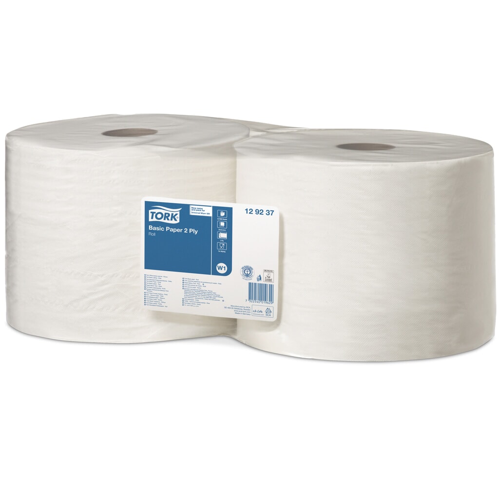 Product afbeelding: Poetsdoekjes TORK® Extra sterk, h x b 340 x 235 mm, 2 rollen, wit