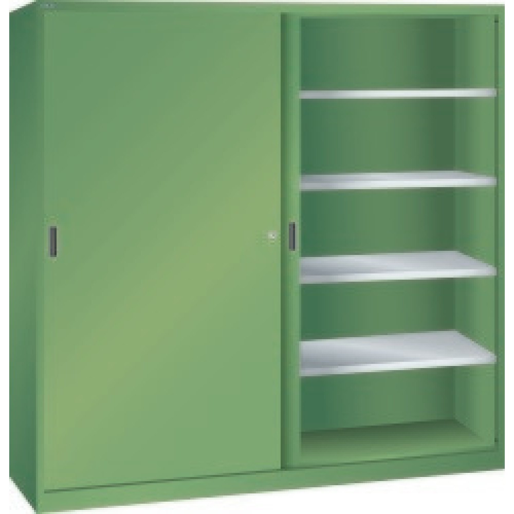 Product afbeelding: Schuifdeurenkast, extra breed, hxbxd 1.950 x 2.000 x 580 mm, resedagroen, resedagroen
