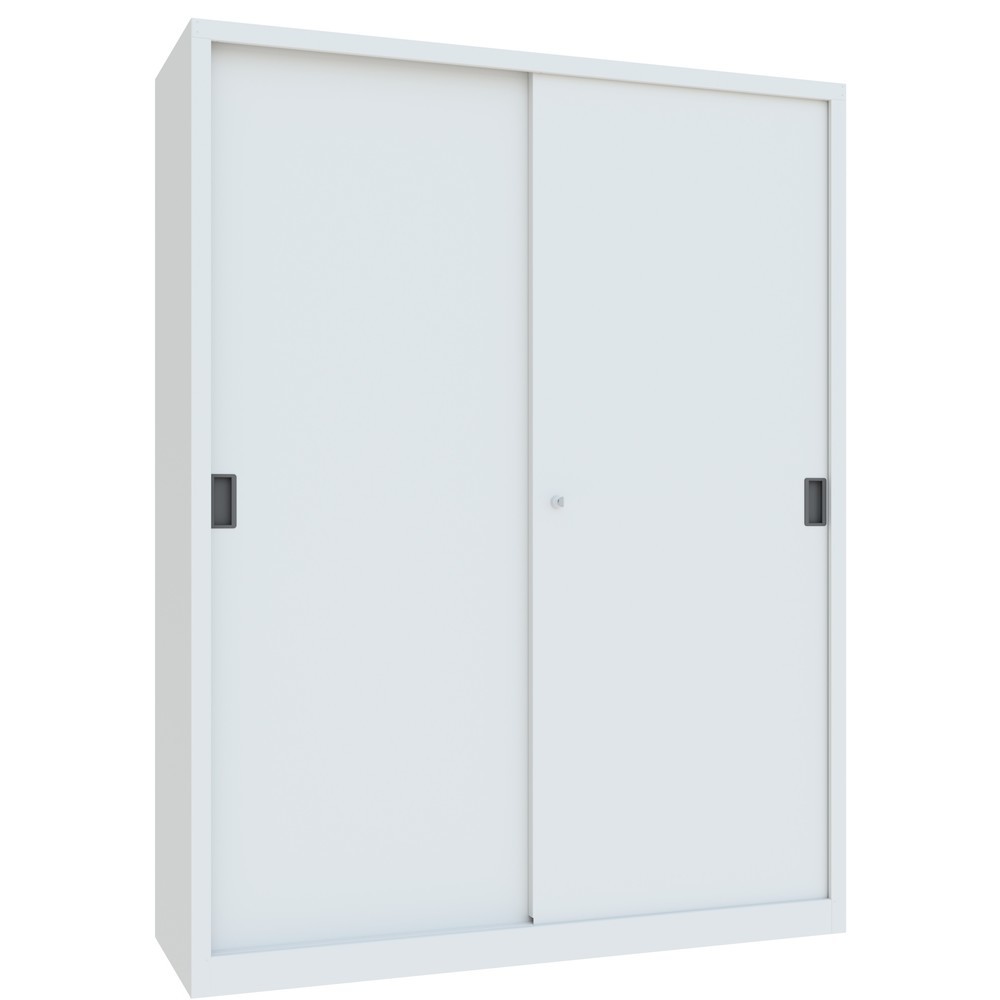 Productafbeelding nr. 2: Schuifdeurenkast PAVOY met 8 legborden + scheidingswand, hxbxd 1.950 x 1.500 x 500 mm, lichtgrijs, lichtgrijs