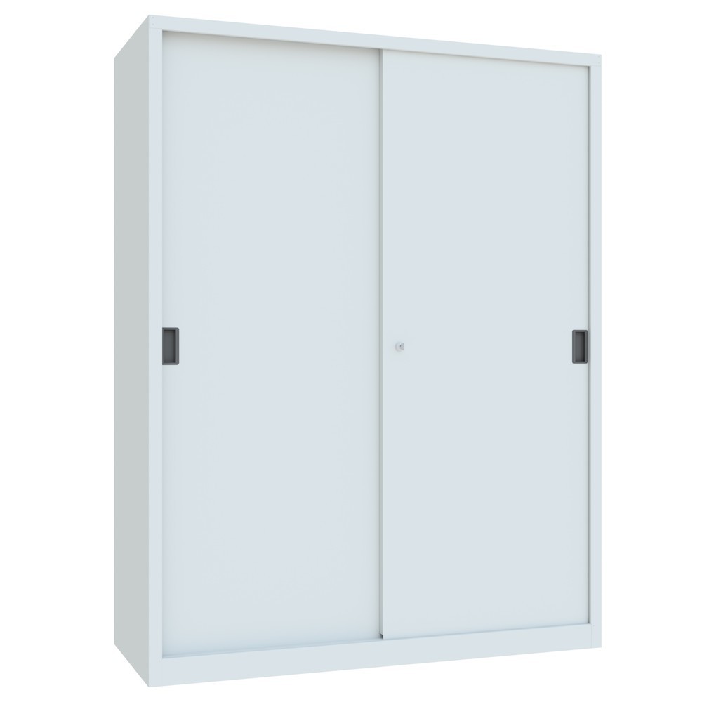 Productafbeelding nr. 2: Schuifdeurenkast PAVOY met 8 legborden + scheidingswand, hxbxd 1.950 x 1.500 x 600 mm, lichtgrijs, lichtgrijs