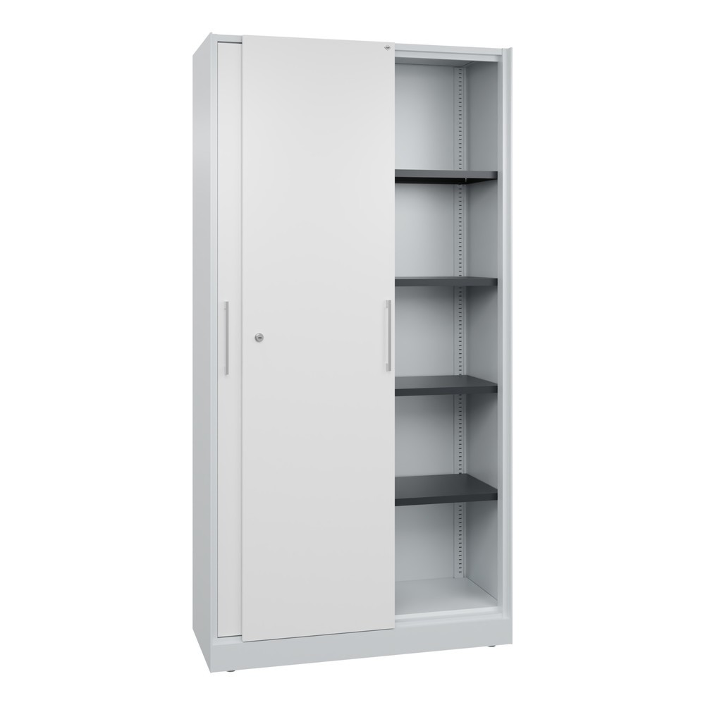 Productafbeelding nr. 3: Schuifdeurkast C+P Asisto, 5 OH, breedte 1.000 mm, lichtgrijs, verkeerswit