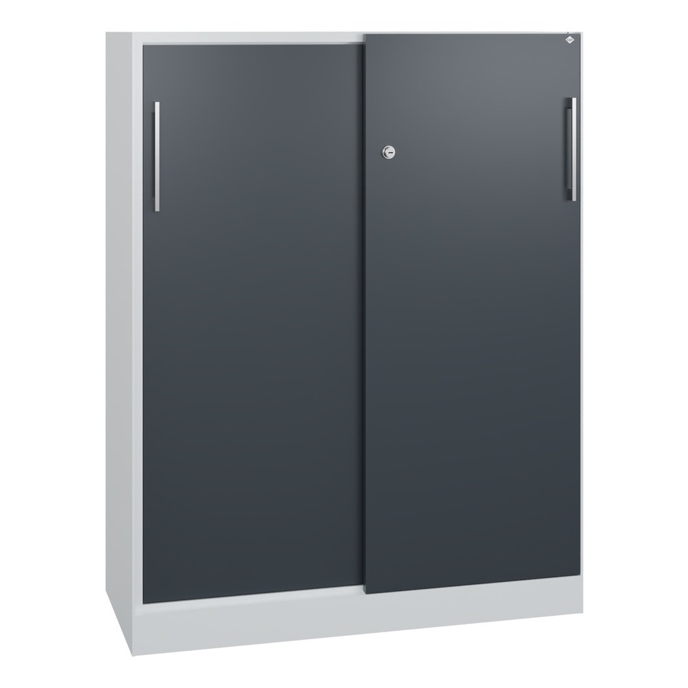 Productafbeelding nr. 1: Schuifdeurkast C+P Asisto, 3 OH, breedte 1.000 mm, lichtgrijs, antracietgrijs