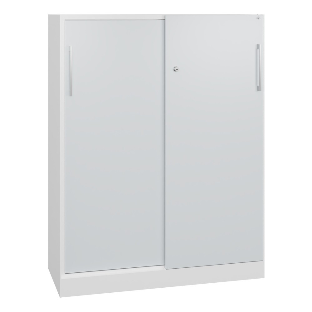 Product afbeelding: Schuifdeurkast C+P Asisto, 3 OH, breedte 1.000 mm, verkeerswit, lichtgrijs
