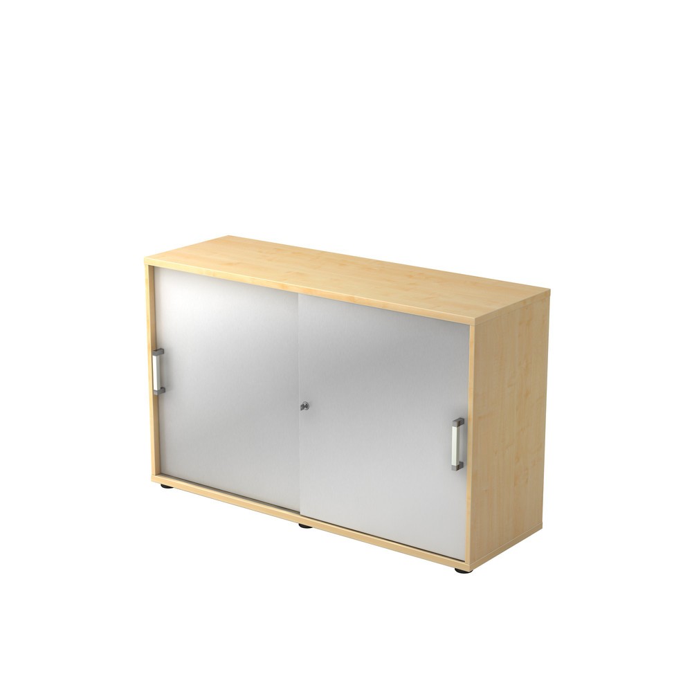 Product afbeelding: Schuifdeurkast Hammerbacher 2 OH 120 cm CE esdoorn / zilver