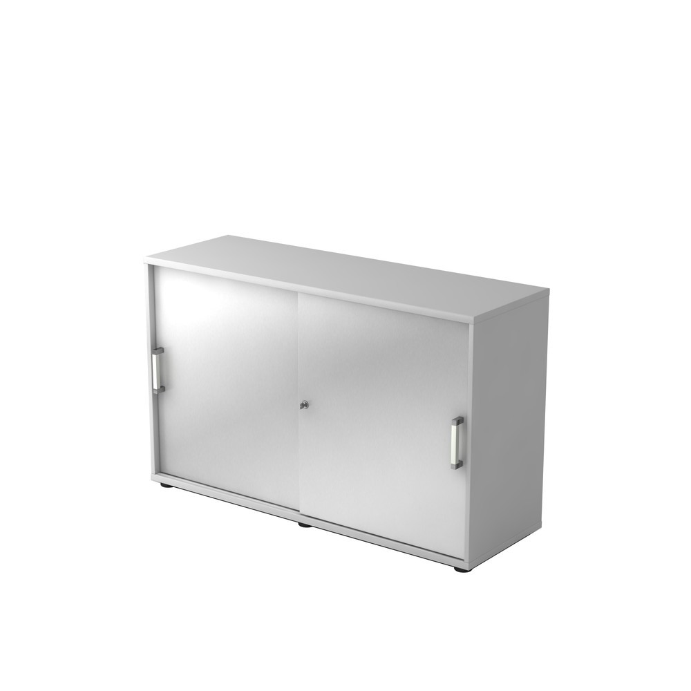 Product afbeelding: Schuifdeurkast Hammerbacher 2 OH 120 cm CE grijs / zilver
