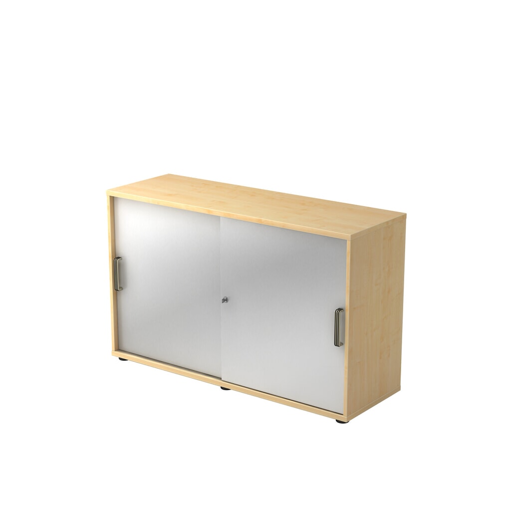 Product afbeelding: Schuifdeurkast Hammerbacher 2 OH 120 cm SG esdoorn / zilver