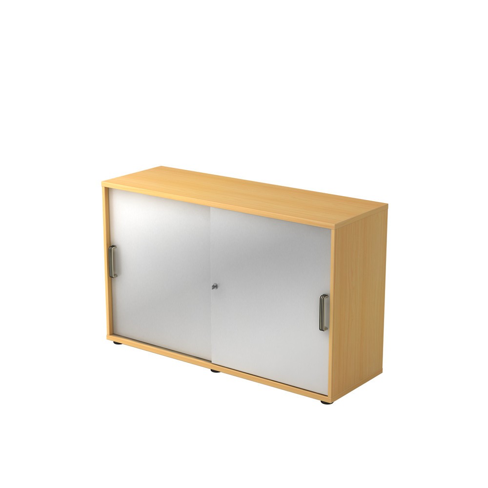 Product afbeelding: Schuifdeurkast Hammerbacher 2 OH 120 cm SG beuk / zilver