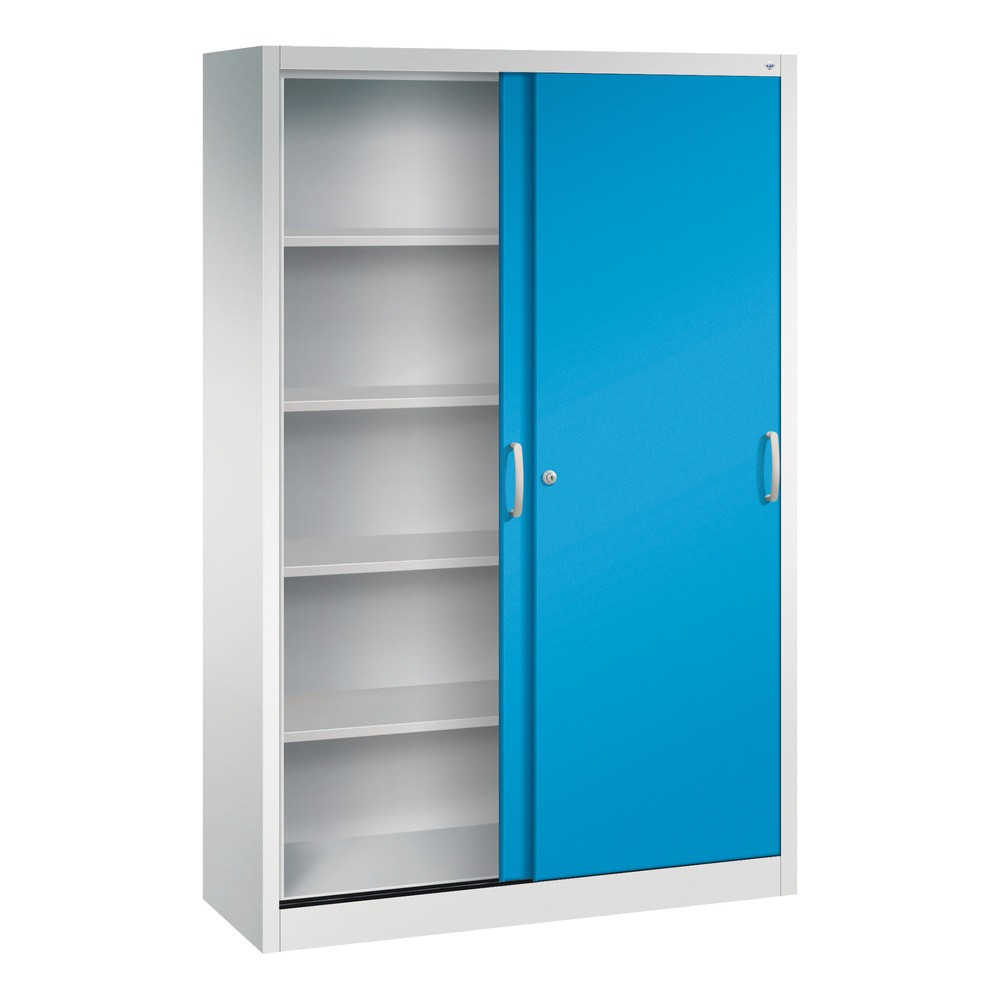 Productafbeelding nr. 4: Schuifdeurkast, hxbxd 1.950 x 1.200 x 400 mm, lichtgrijs, lichtblauw