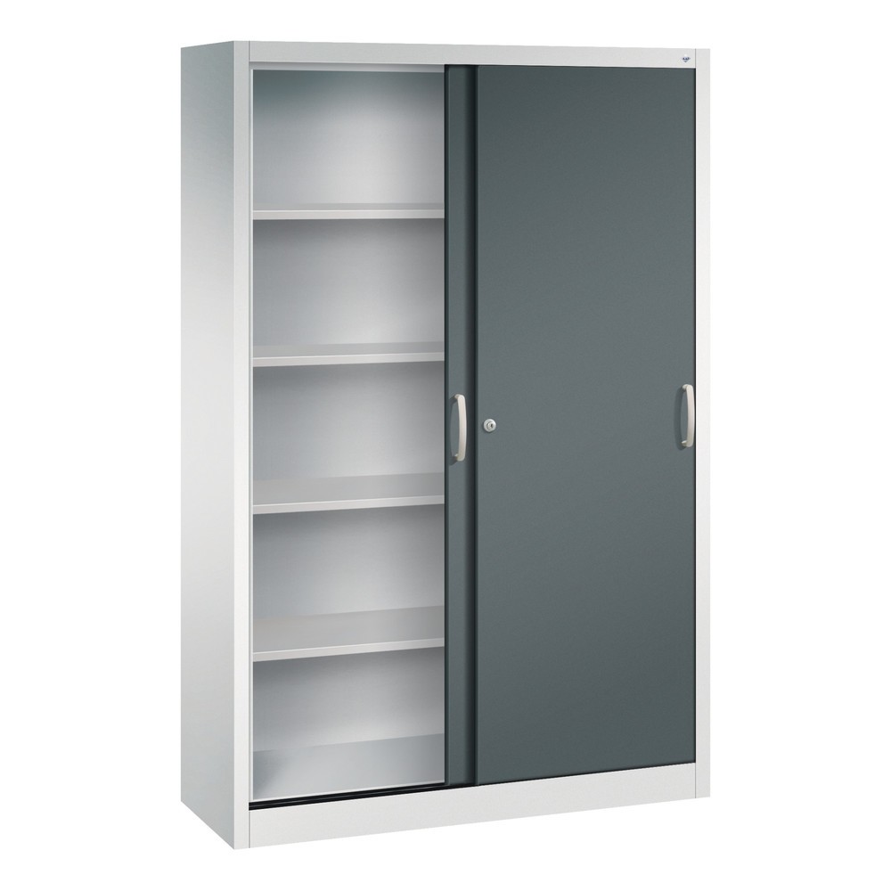 Productafbeelding nr. 4: Schuifdeurkast, hxbxd 1.950 x 1.200 x 400 mm, lichtgrijs, antracietgrijs