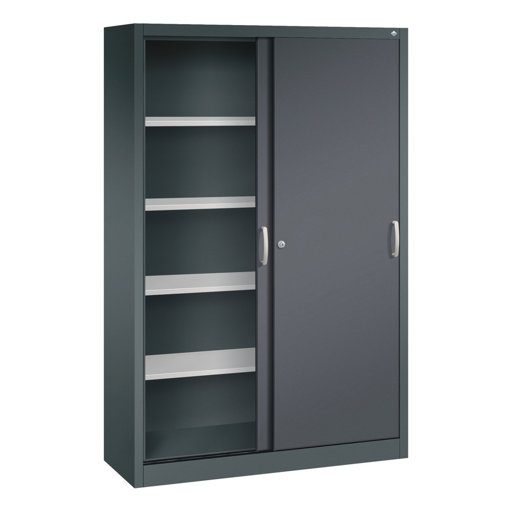 Productafbeelding nr. 4: Schuifdeurkast, hxbxd 1.950 x 1.200 x 400 mm, antracietgrijs, zwartgrijs