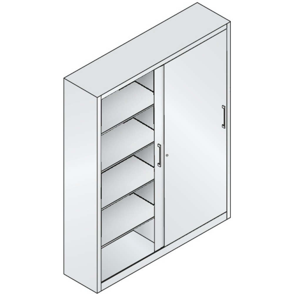 Productafbeelding nr. 2: Schuifdeurkast hxbxd 1.950 x 1.600 x 400 mm, antracietgrijs, lichtblauw