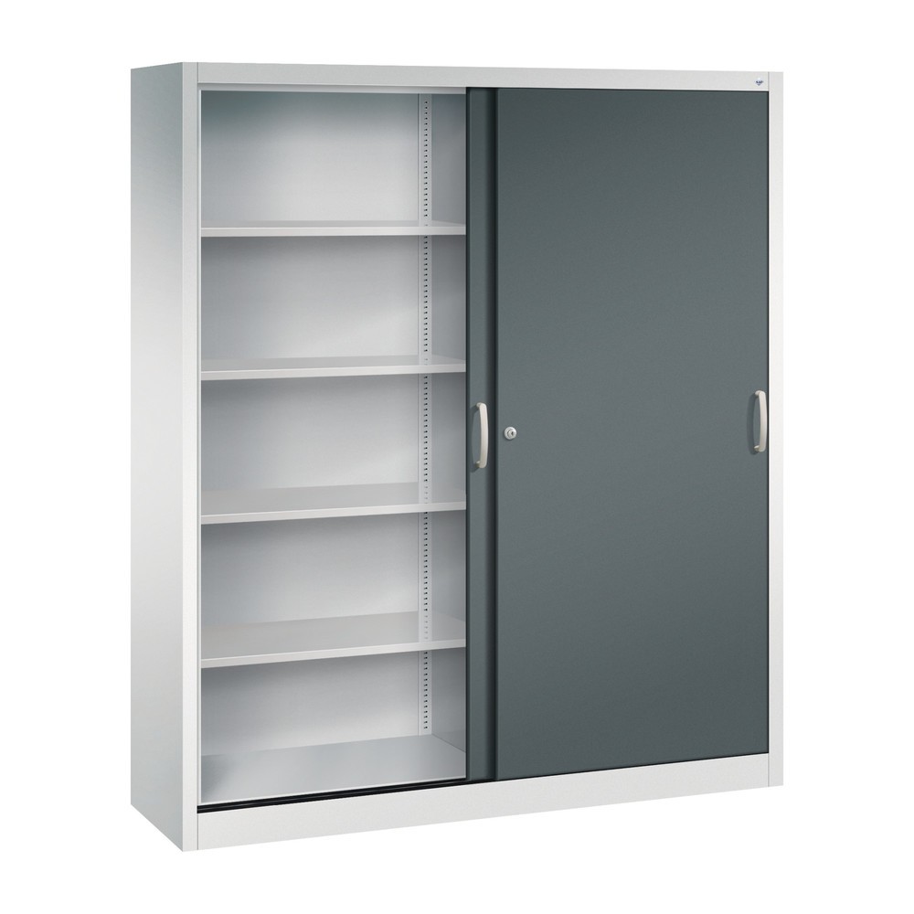 Productafbeelding nr. 3: Schuifdeurkast hxbxd 1.950 x 1.600 x 400 mm, lichtgrijs, antracietgrijs