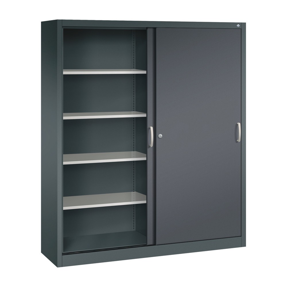 Productafbeelding nr. 3: Schuifdeurkast hxbxd 1.950 x 1.600 x 400 mm, antracietgrijs, zwartgrijs