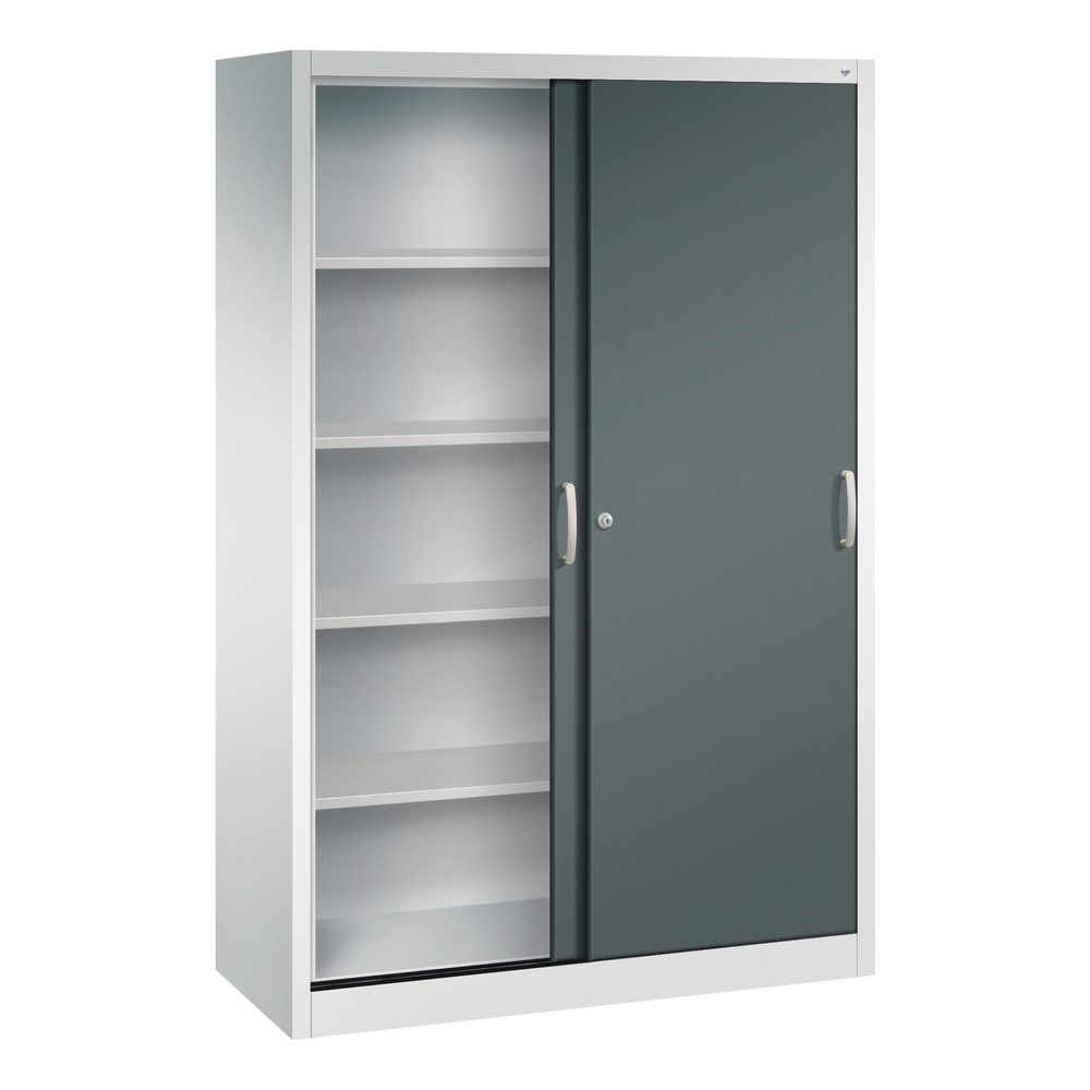 Productafbeelding nr. 3: Schuifdeurkast, 1.950 x 1.200 x 500 mm, lichtgrijs, antracietgrijs