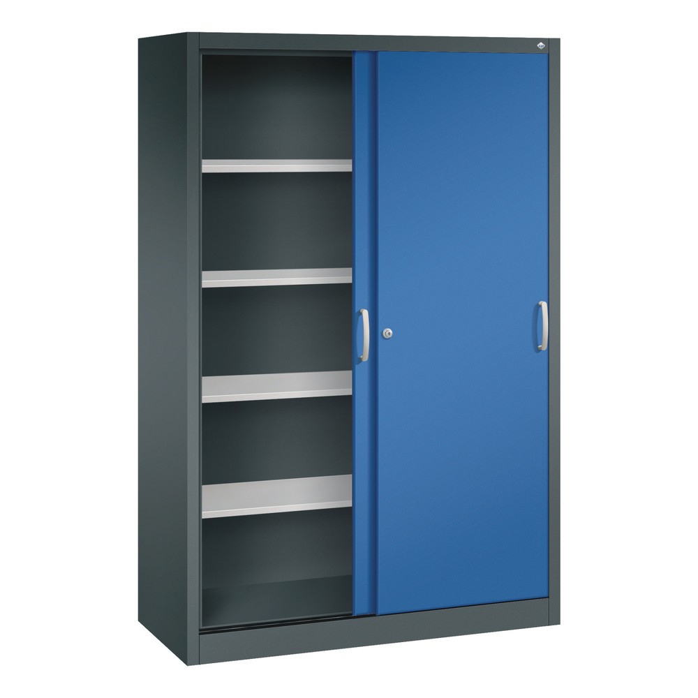 Productafbeelding nr. 3: Schuifdeurkast, 1.950 x 1.200 x 500 mm, antracietgrijs, gentiaanblauw