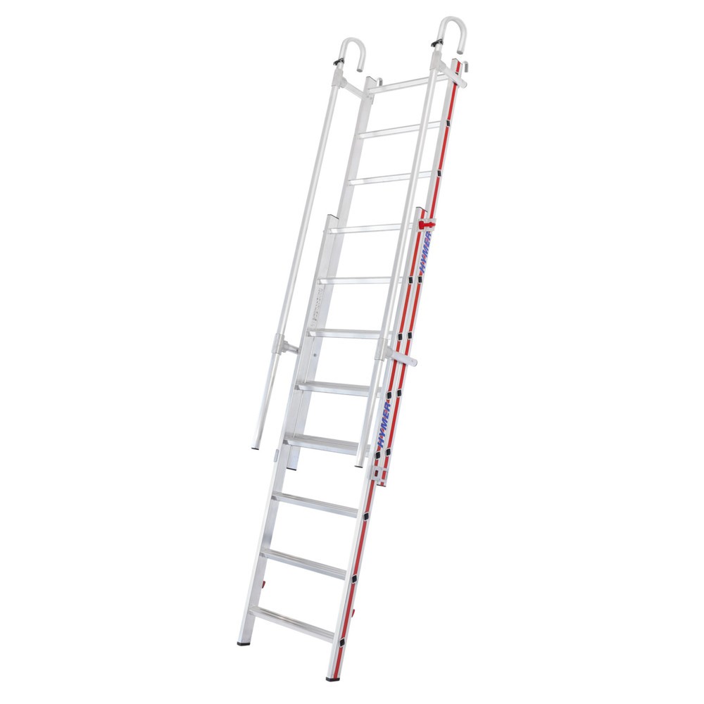 Product afbeelding: Schuifladder HYMER, met inhanghaak, totale lengte 3,22 m